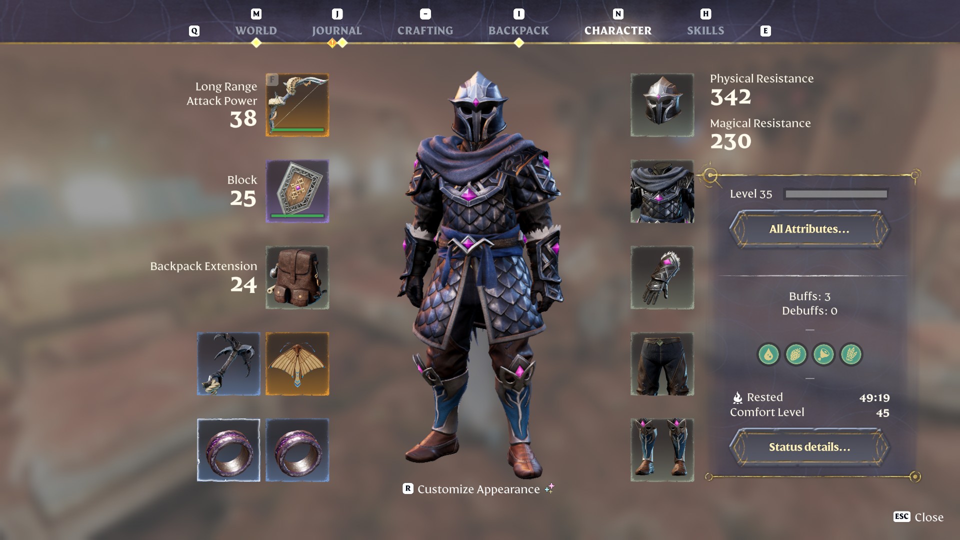 Barbarian Build Enshrouded Level 35