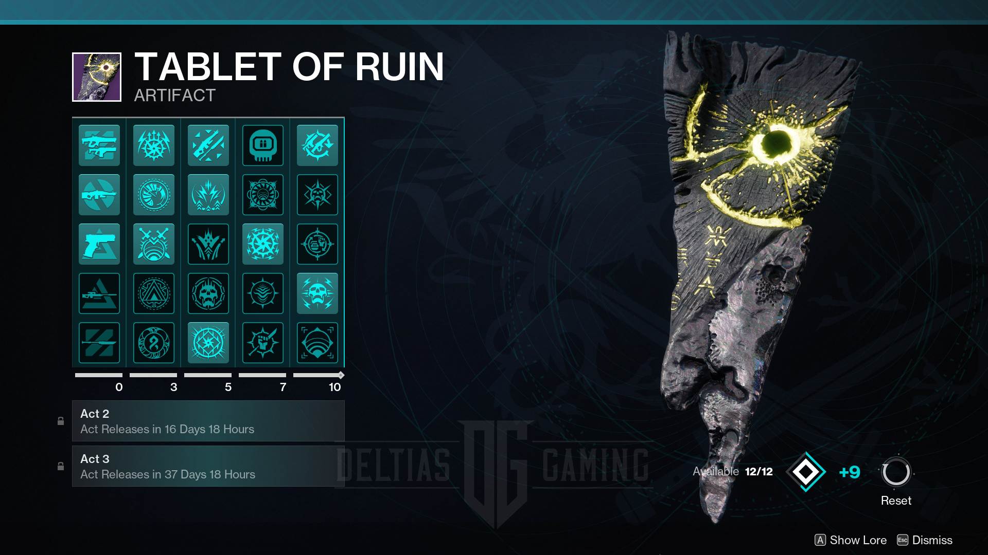 Destiny 2 Episode Heresy Tablet of Ruin Artifact