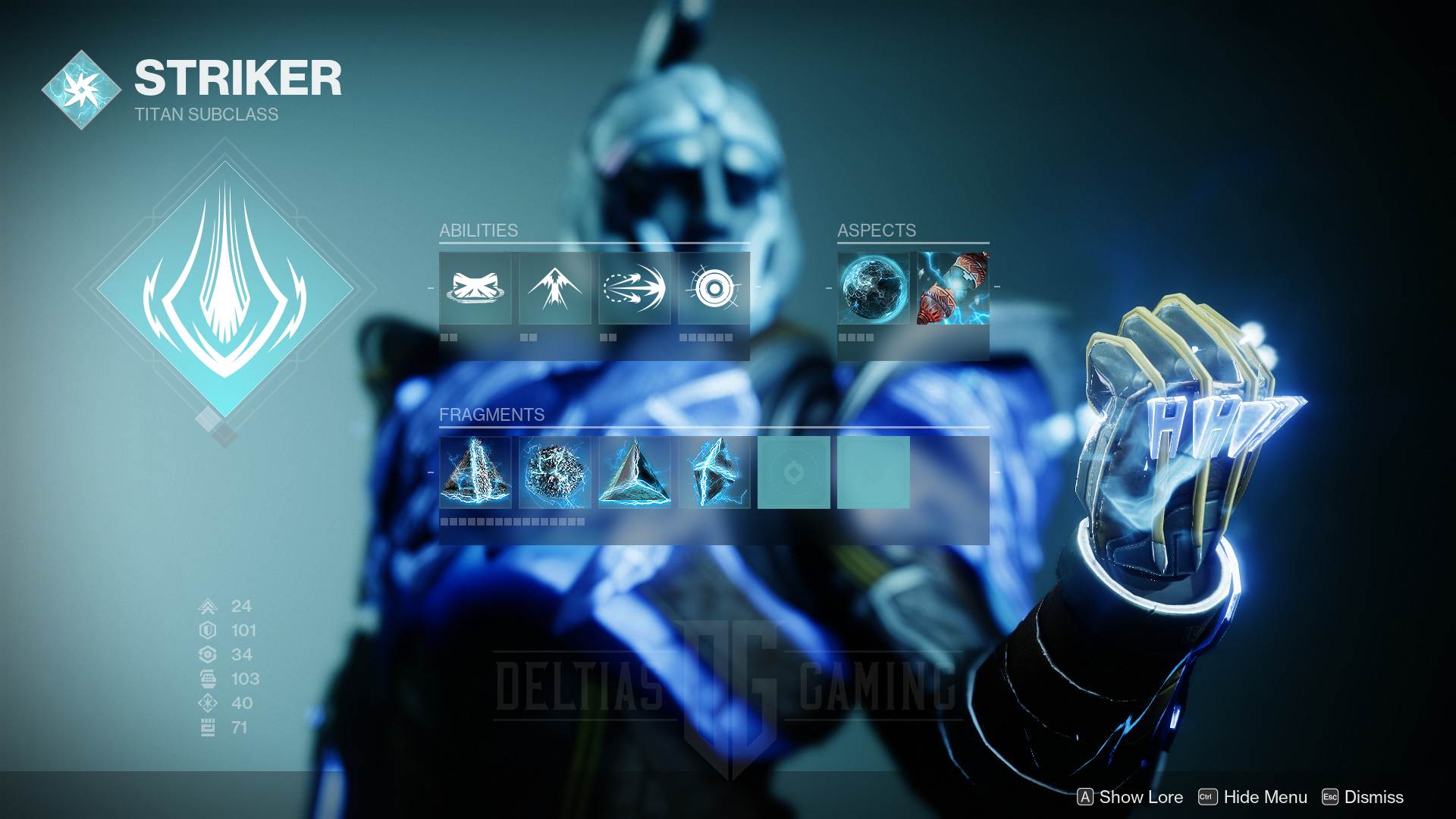 Destiny 2 PvE Arc Titan Subclass Screen