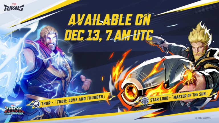 New Thor Love and Thunder and Star-Lord Master of the Sun skins arriving to Marvel Rivals.