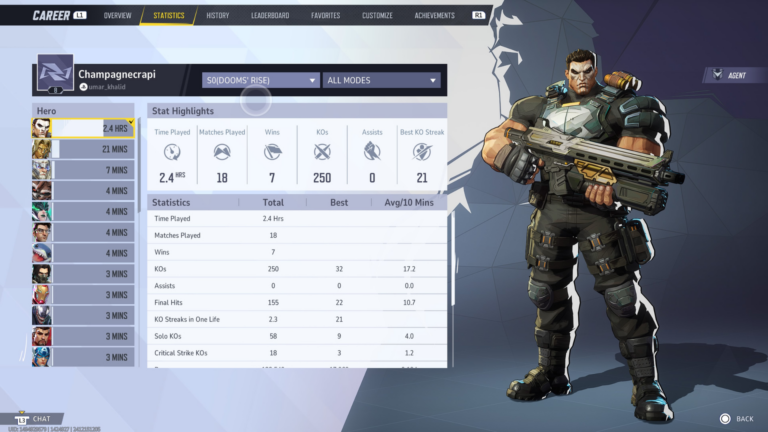 Statistics marvel rivals