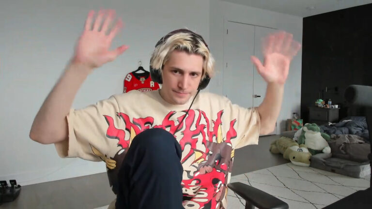 xQc during a Kick stream