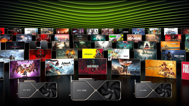 All RTX 50 Series Game Benchmarks (Image via: Nvidia)