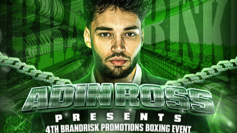 Adin Ross in promotional image for BrandRisk Boxing