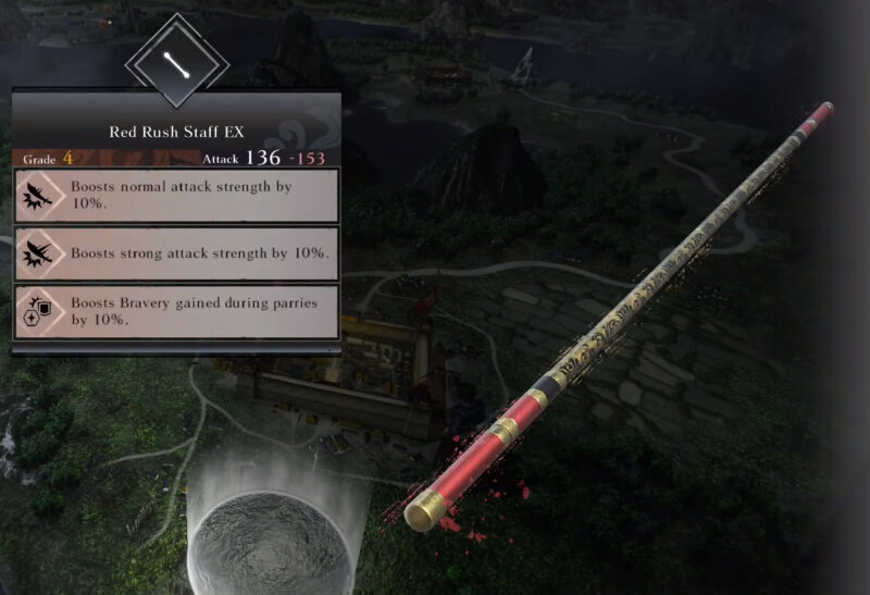 Dynasty Warriors Origins Red Rush Staff EX Grade 4