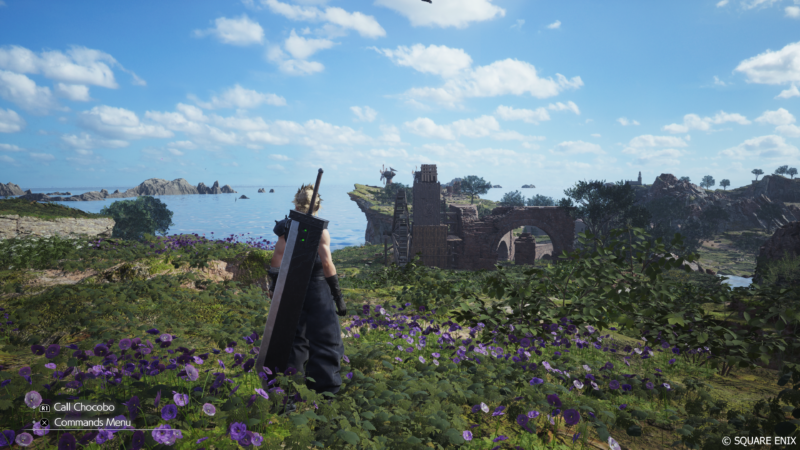 Cloud in the Grasslands (Image via Square Enix)