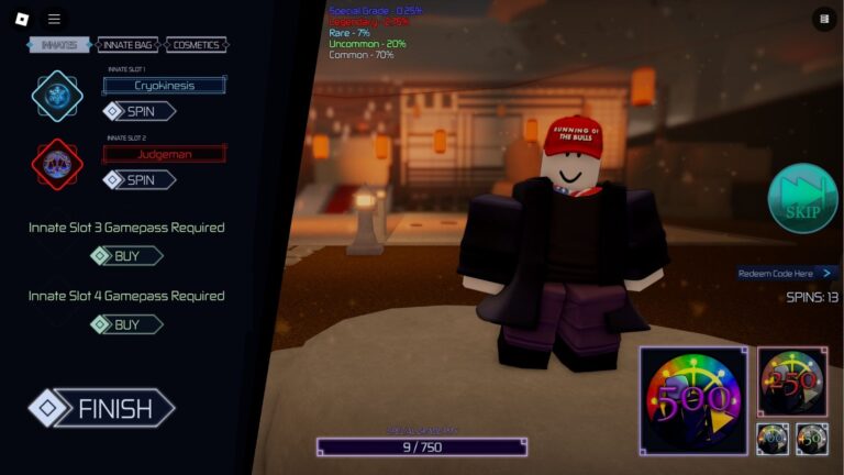 Jujutsu Infinite Roblox Spin