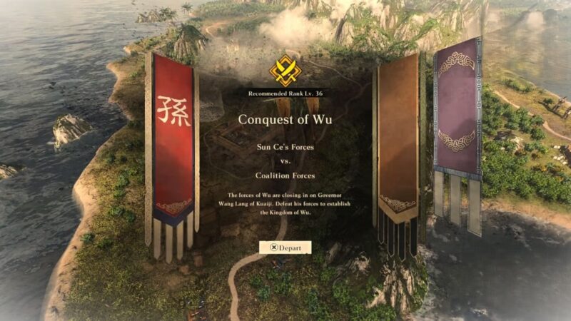 The Conquest of Wu mission (Source: Koei Tecmo)