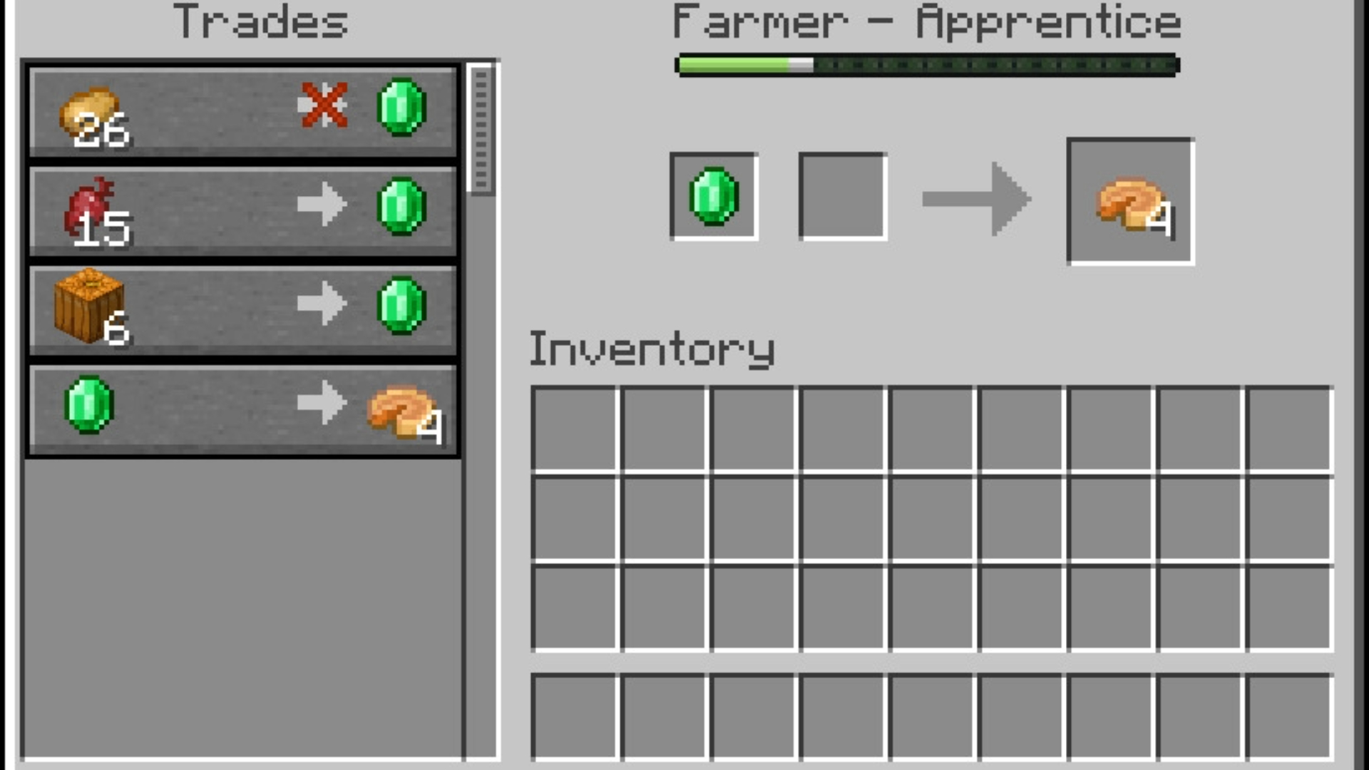 Minecraft trading (Image via Minecraft Wiki)