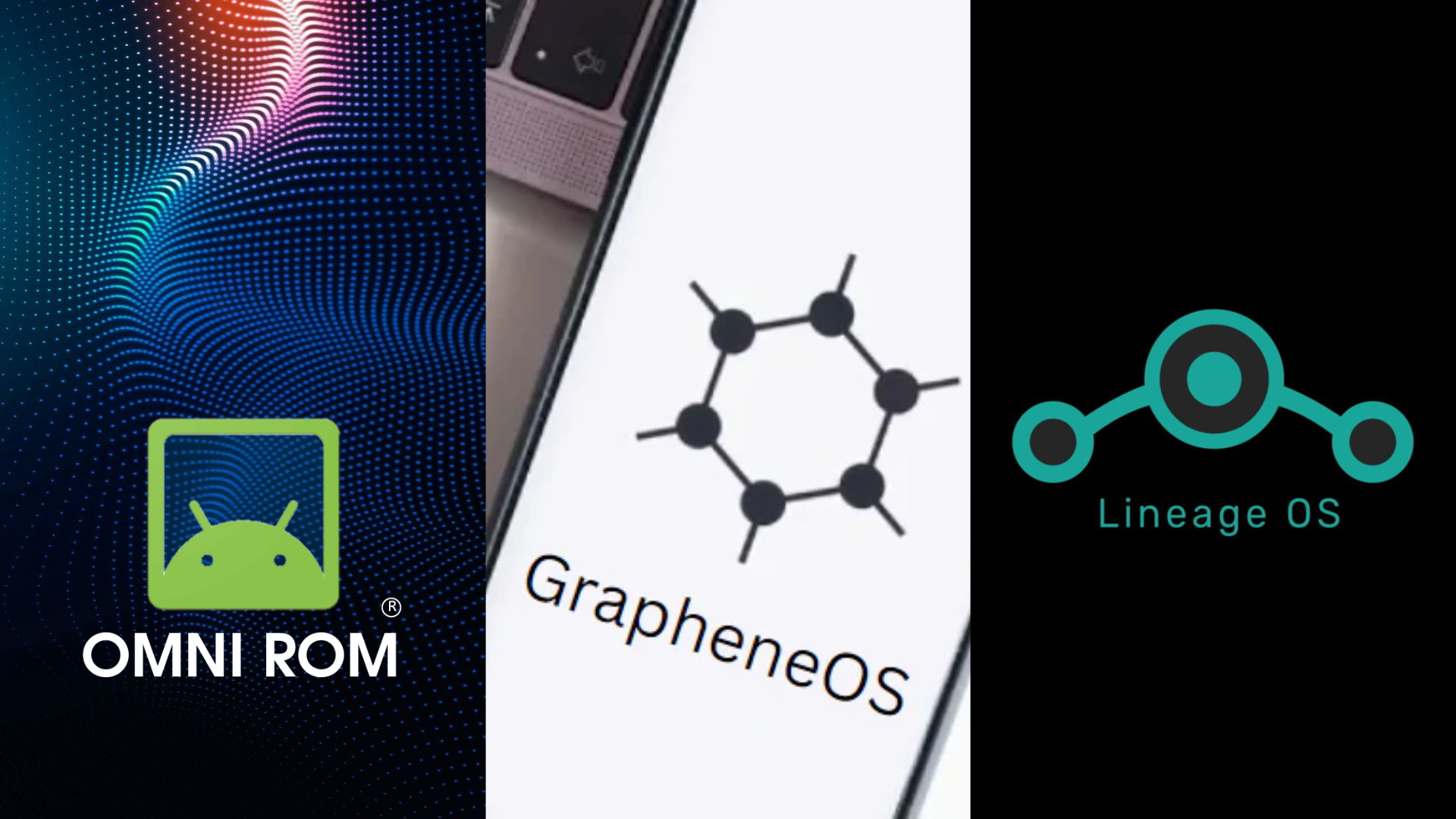 10 Custom ROMs for Android That Every User Should Try (Image via omniROM, GrapheneOS, Lineage OS, Deltias Gaming)