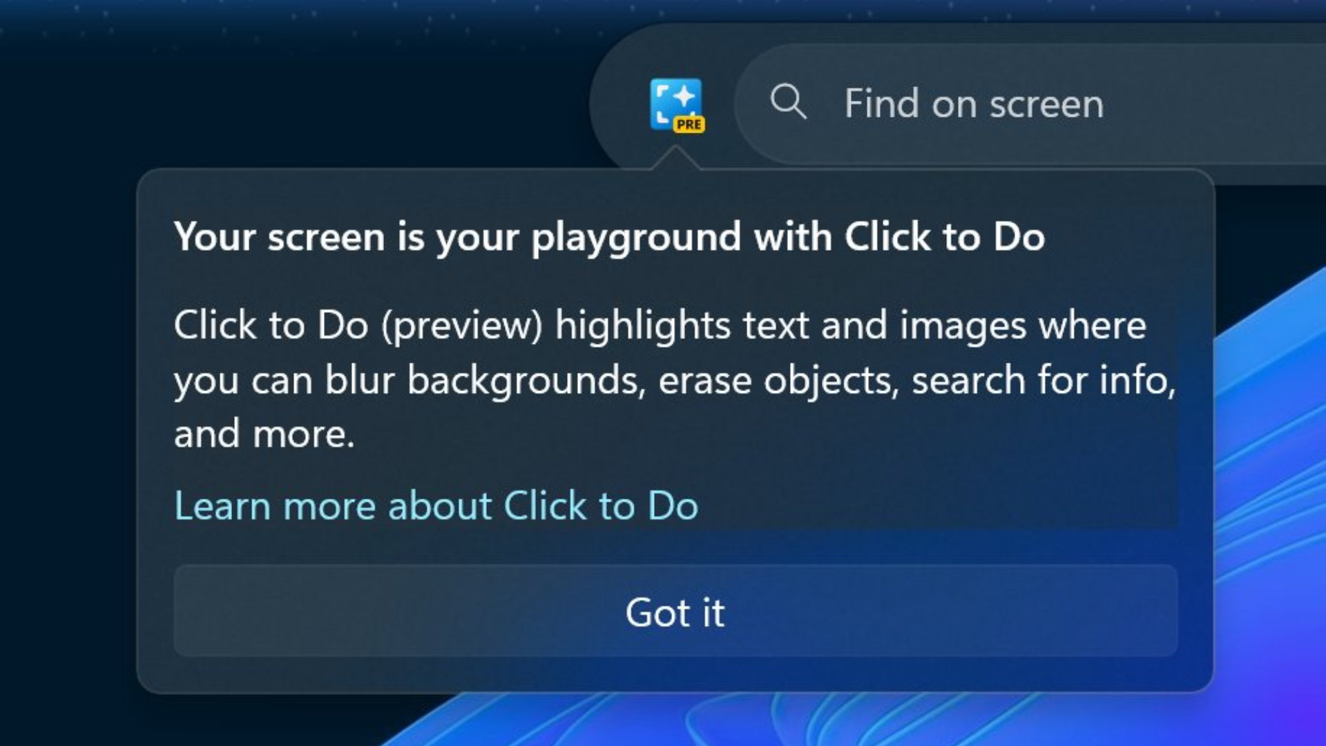 Click to Do Feature in Windows 11 2025 Update (Image via: phantomofearth @X)