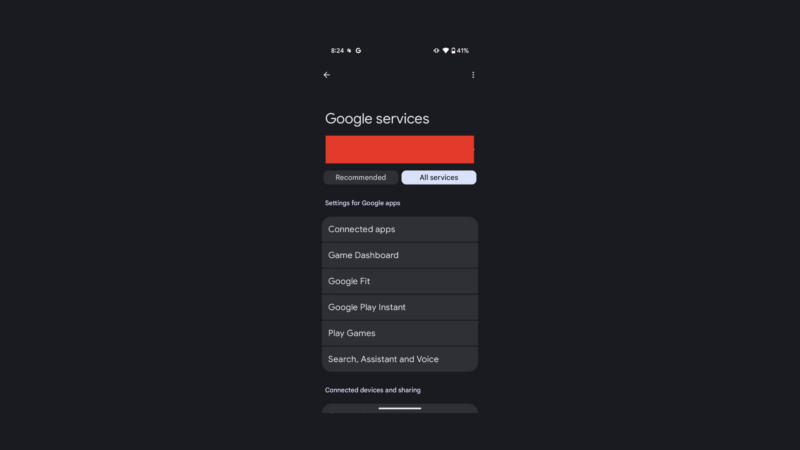 Tap All Services (Image via: Google)