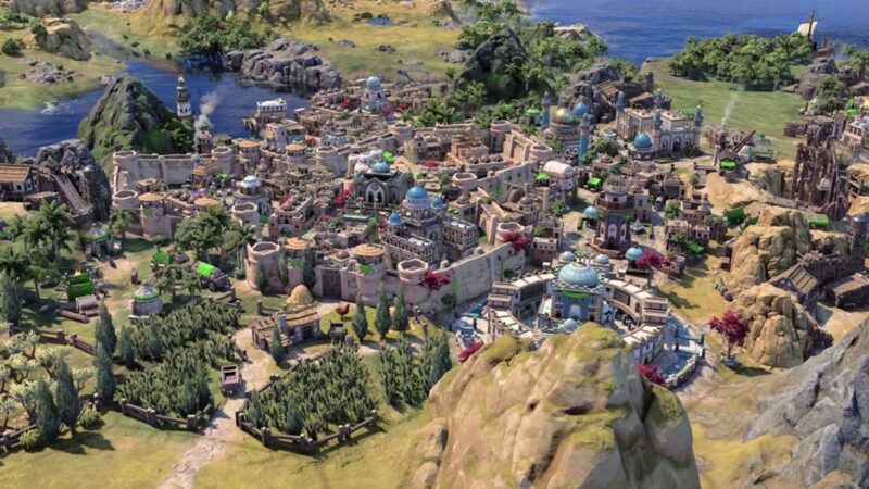 An Abbasid city in Civilization 7. (Source: 2k Games)