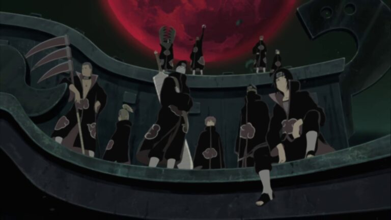 The Akatsuki as seen in the Naruto anime