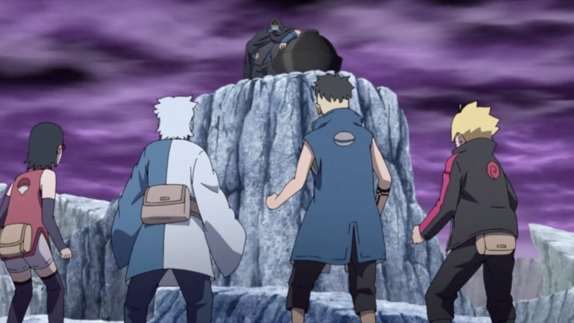 Boro in his fight against Team 7 in Boruto