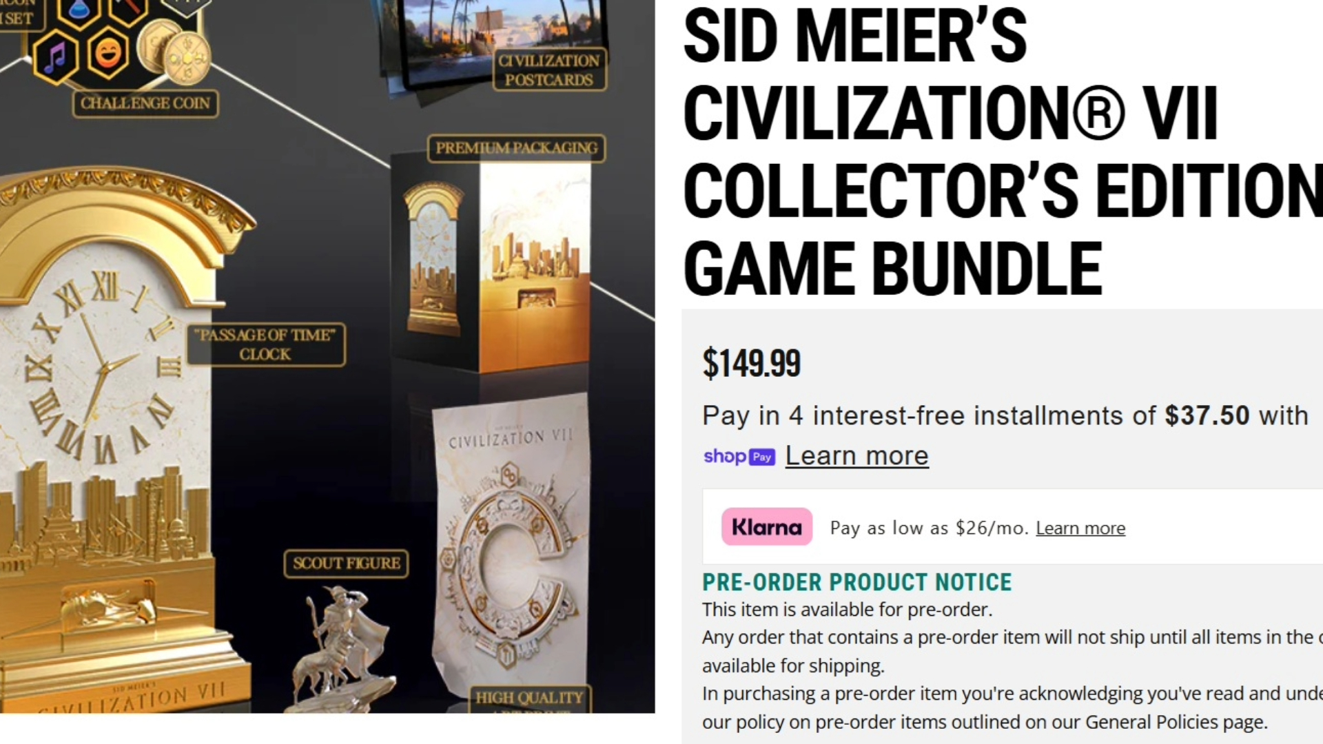 Civilization 7 Collector's Edition Price