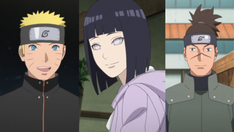 Naruto, Hinata and Iruka