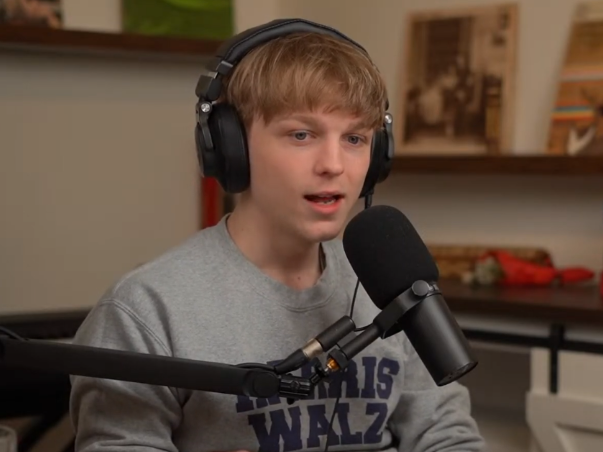 Dean Withers is a 20-year-old political content creator (Image via YouTube/Dean Withers)