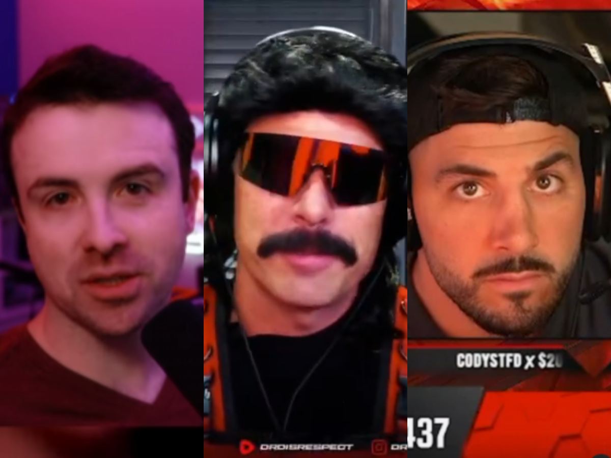 Dr DisRespect criticizes Nickmercs and DrLupo during a recent stream (Image via X/@DramaAlert and Instagram/@Nickmercs and @DrLupo)