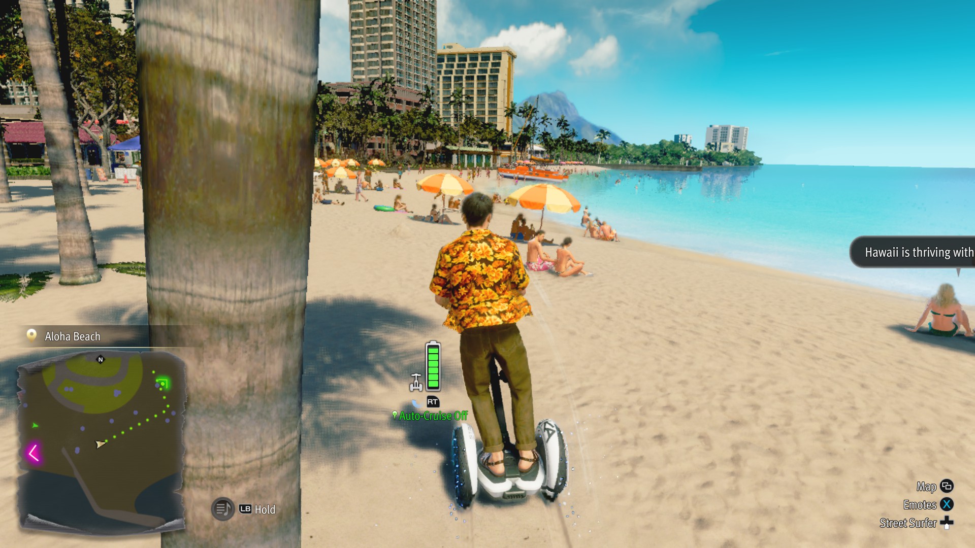 Drive around the city with your own Street Surfer (Image via SEGA)