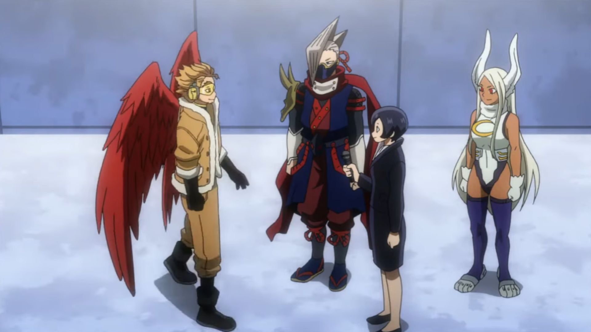 Edgeshot and other Pro Heroes during Hero Billboard