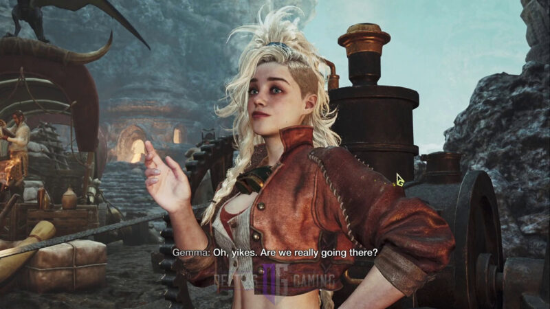 Gemma's relation with the hunter in Monster Hunter Wilds.