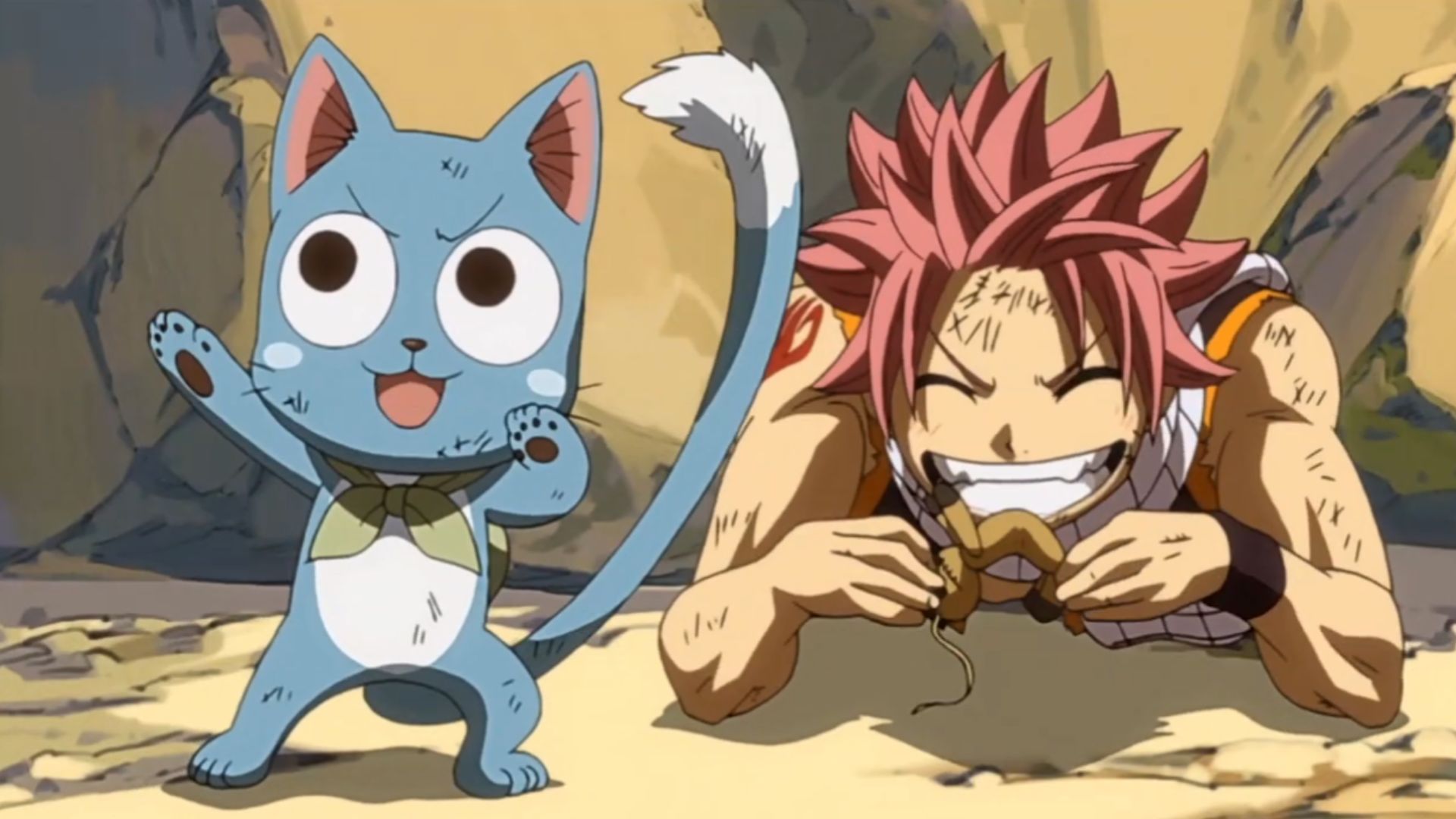 Happy and Natsu joyful moment