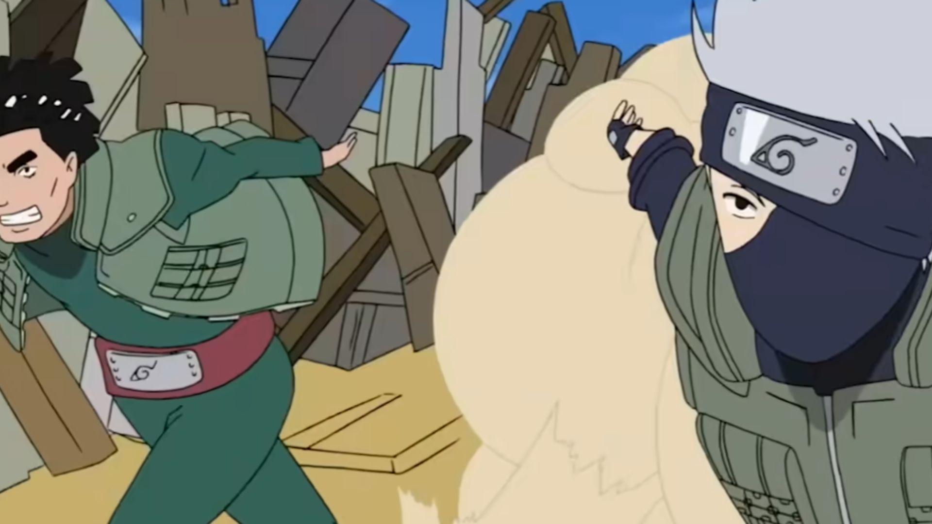 Kakashi and Guy as seen in Naruto Shippuden