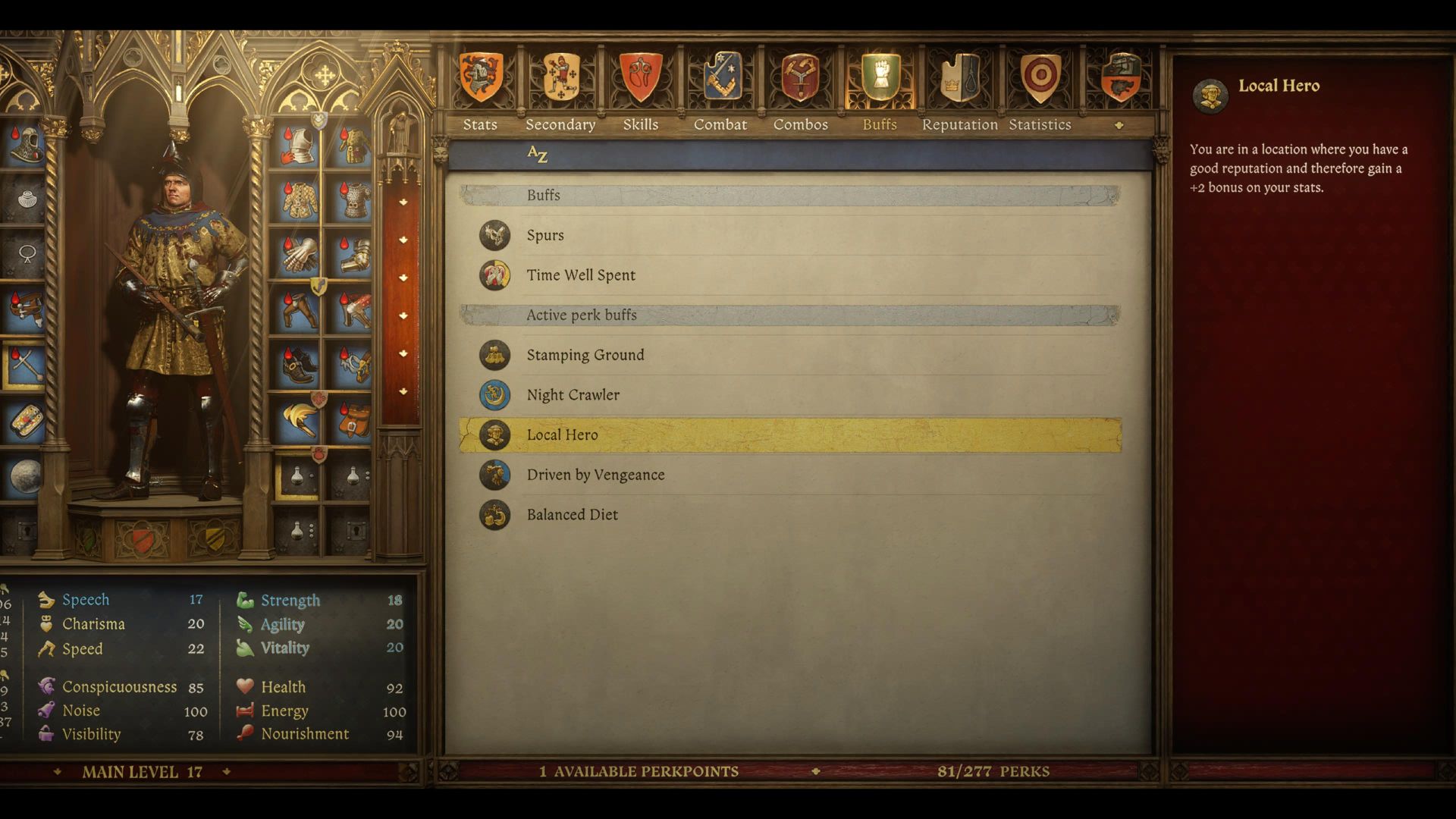 Local hero buff in kcd2