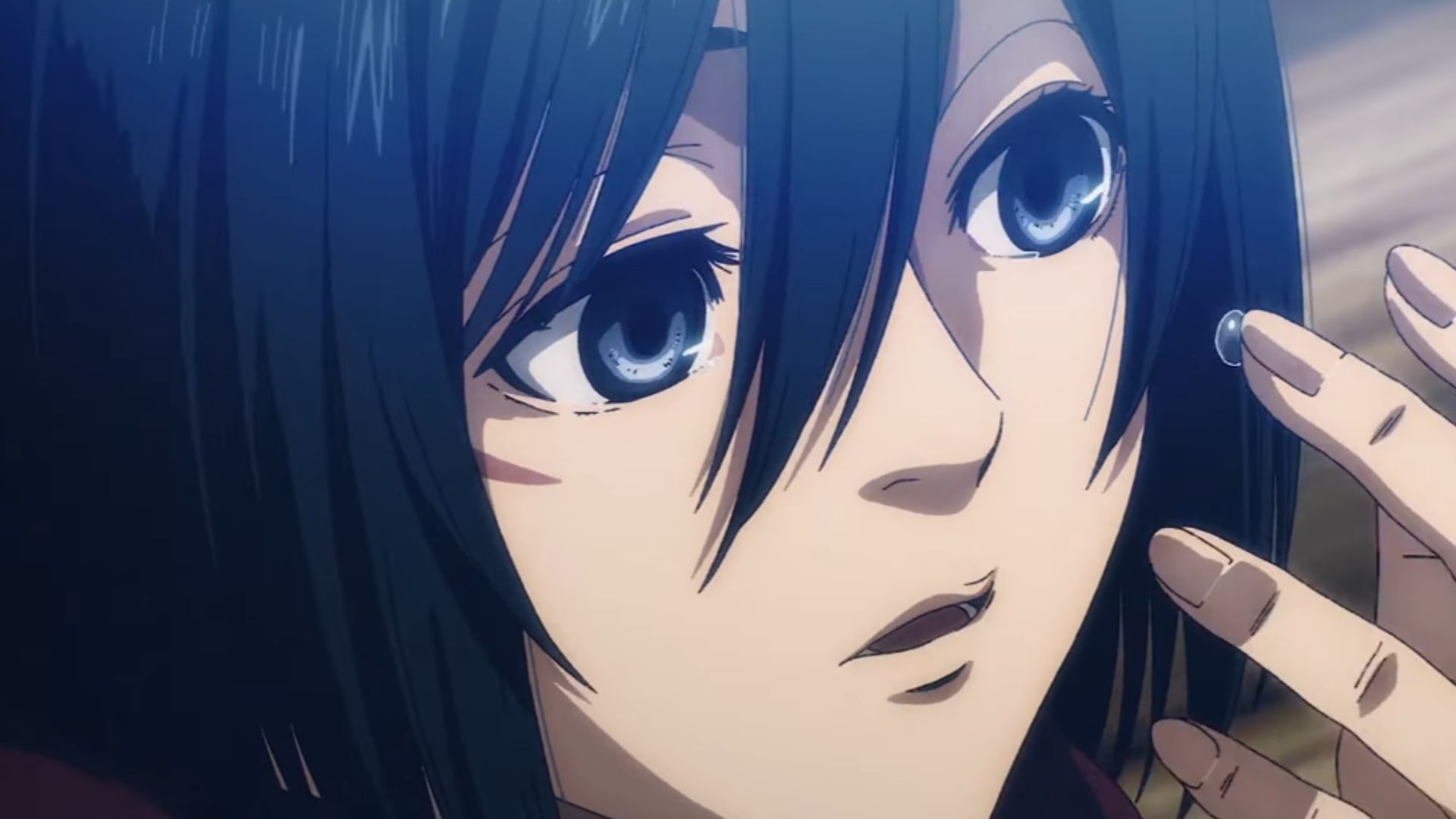 Mikasa as seen in final season of Attack on Titan