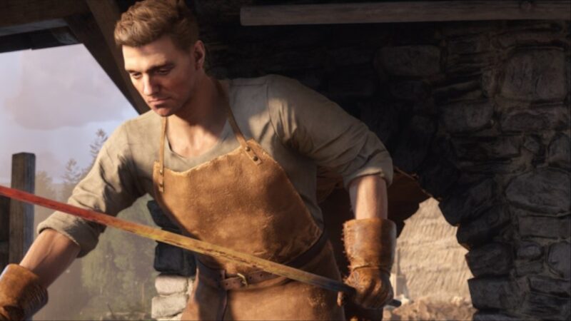 Henry forging in Kingdom Come Deliverance 2 (Image via Deep Silver)