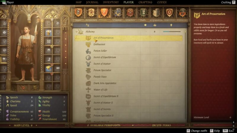 Various perks you can use in Kingdom Come Deliverance 2 (Image via Deep Silver)