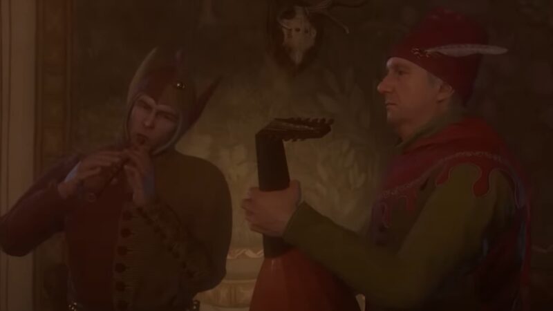 Musician performing in Kingdom Come Deliverance 2