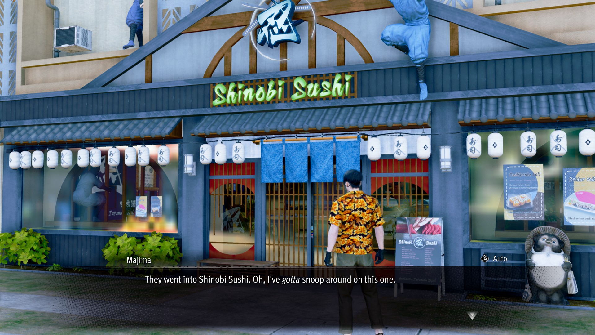 She runs off to Shinobi Sushi (Image via SEGA)
