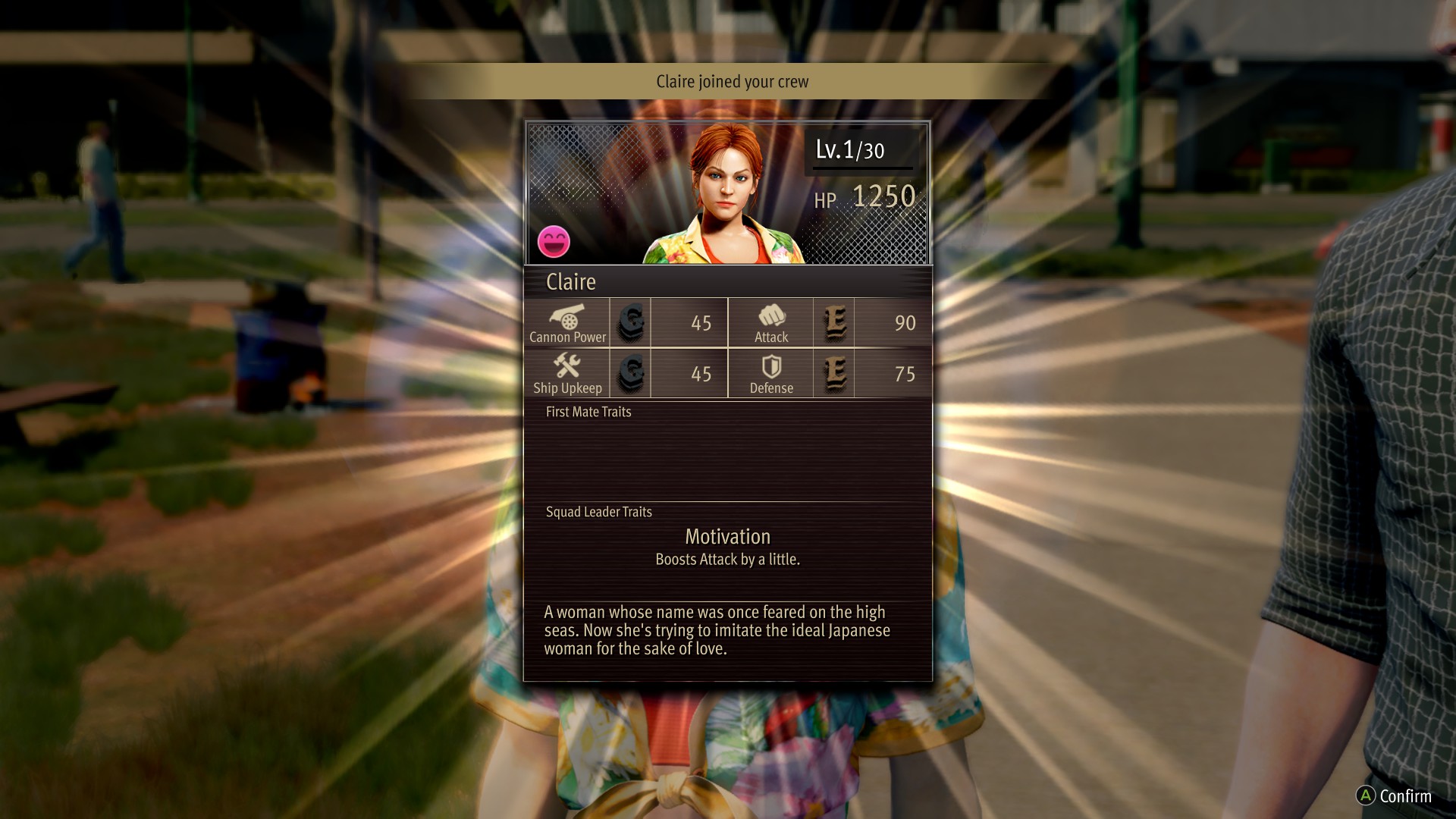 Claire will join your crew (Image via SEGA)