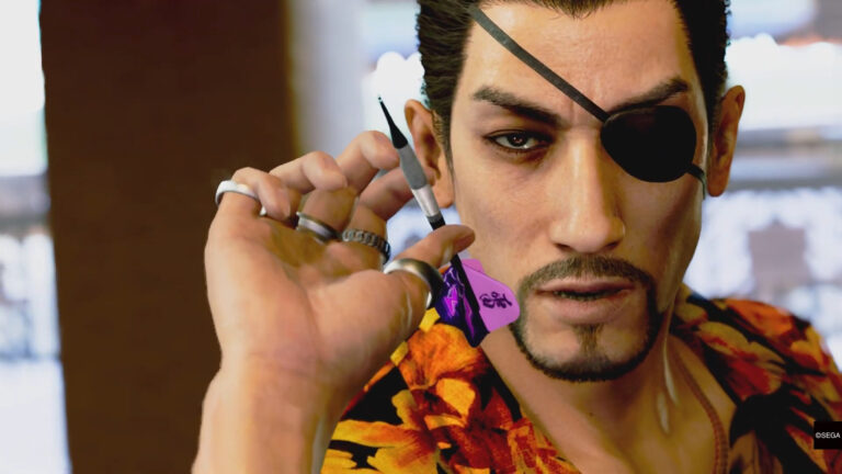 Majima Throwing Dart