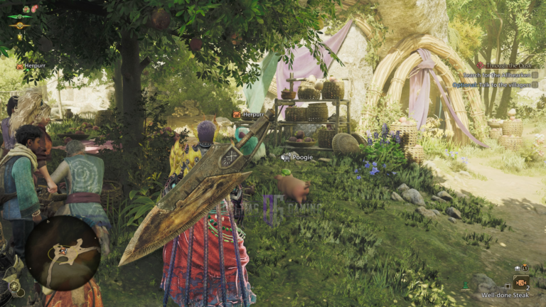 Meeting Poogie in Suja in Monster Hunter Wilds [Source: Deltias Gaming/Capcom]