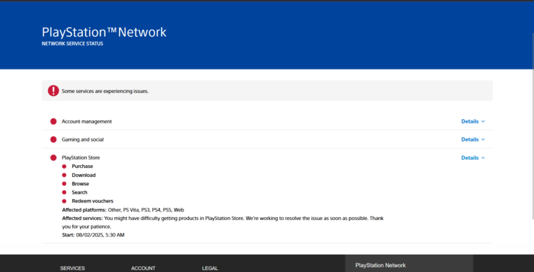 The Playstation Network Outage has affected players globally (Image via Sony)