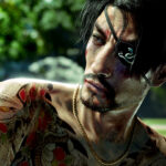 Majima wakes up on Rich Island (Image via SEGA)