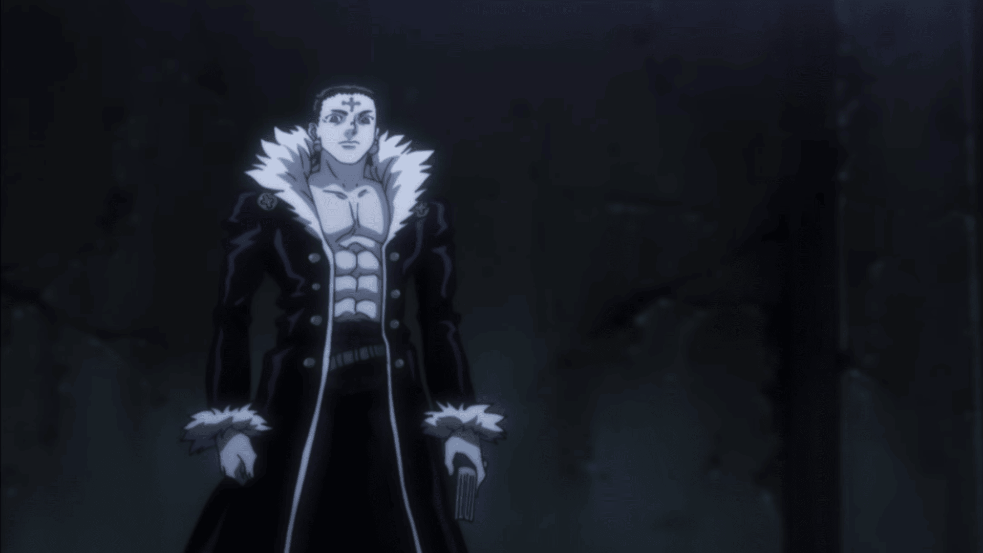 Chrollo Lucilfer addressing the Phantom Troupe