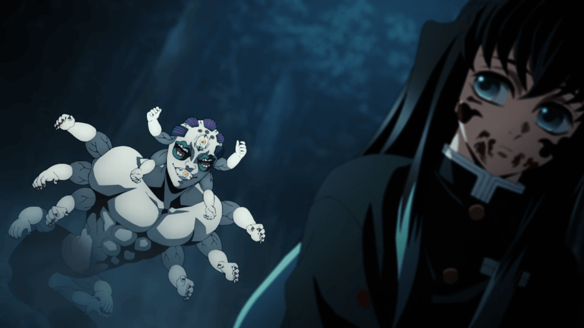 Gyokko in his final battle against Muichiro Tokito