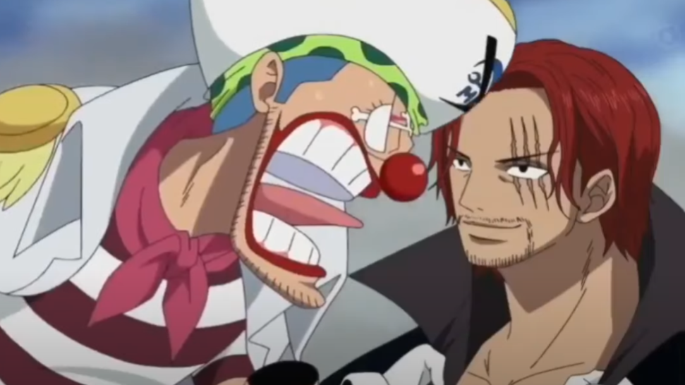 Buggy meets Shanks as seen in anime (Image via Toei Animation)