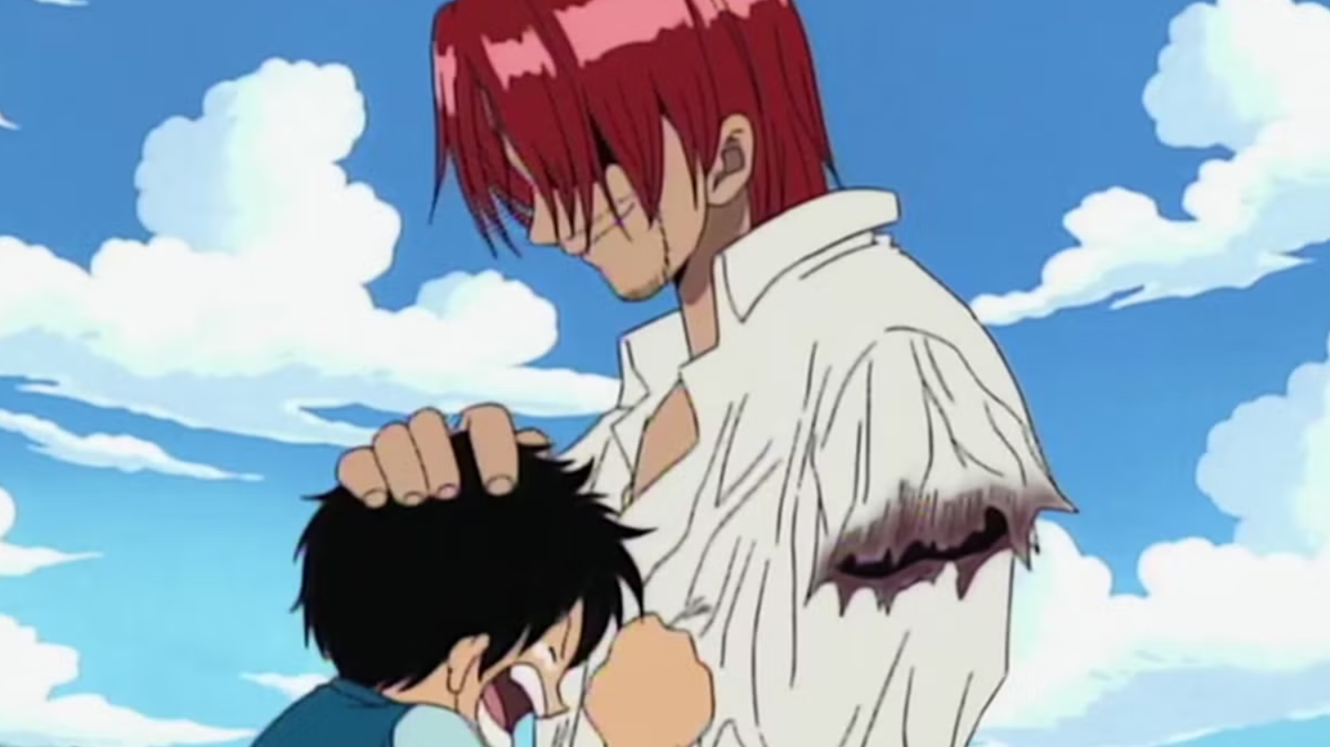 Shanks and Luffy as seen in anime (Image via Toei Animation)