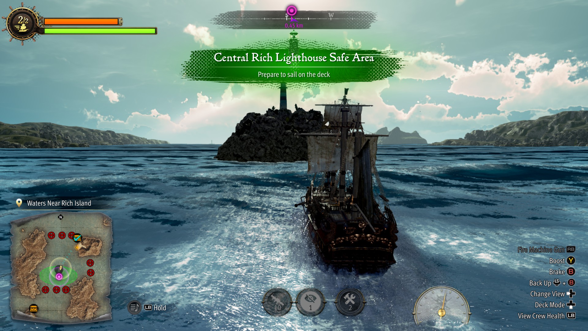 These safe areas often have civilian ships (Image via SEGA)