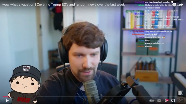 Destiny gets into a feud with Nichlas DeOrio amid ongoing controversy. (Image via @deorio/ YouTube)
