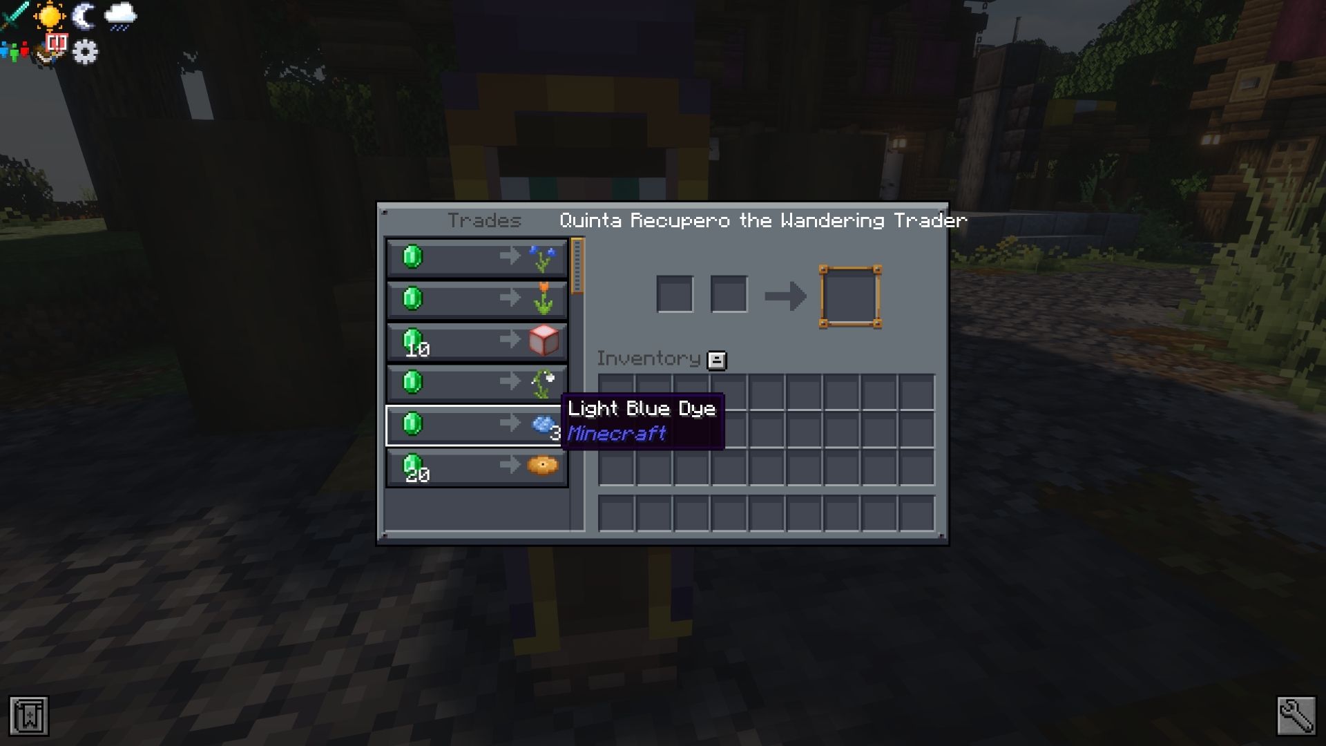 Wandering Traders Selling Dye in Minecraft