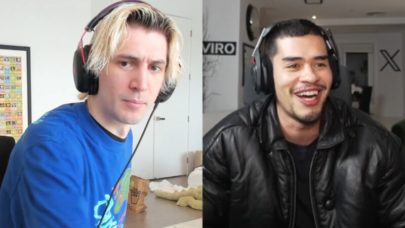 xQc and Sneako in images (Image via @xQc/Twitch, @Sneako/Parti)