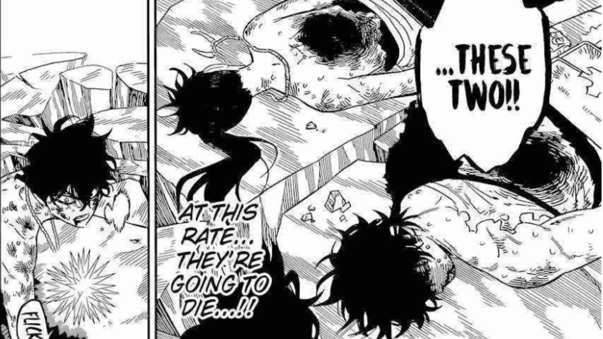 Yami and Nacht gravely injured during the fight with Lucifero