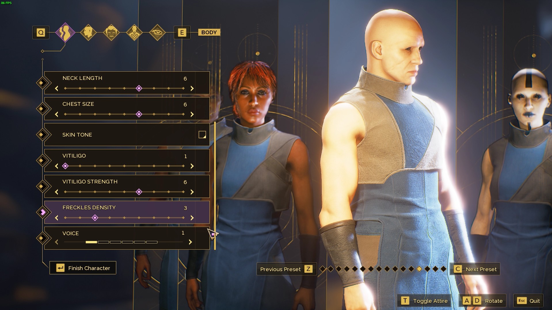 all body options in dune awakening character creation