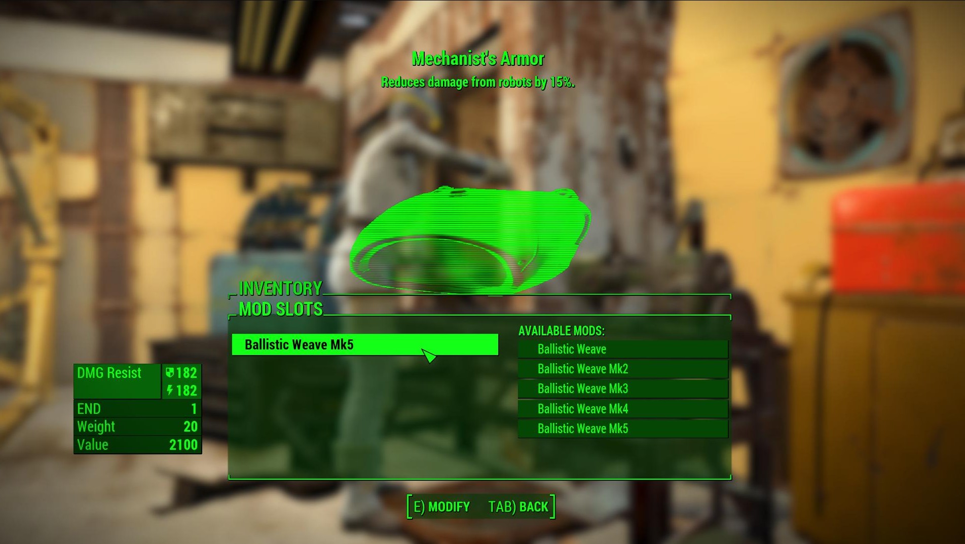 ballistic weave armor mods